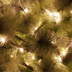 Umelý vianočný LED stromček Borovica - 150cm, 128LED, IP44, teplá biela