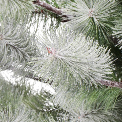 Umelý vianočný LED stromček Borovica - 150cm, 128LED, IP44, teplá biela