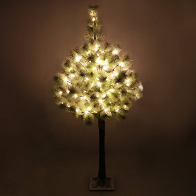 Umelý vianočný LED stromček Borovica - 150cm, 128LED, IP44, teplá biela