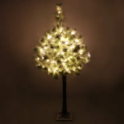 Umelý vianočný LED stromček Borovica - 150cm, 128LED, IP44, teplá biela