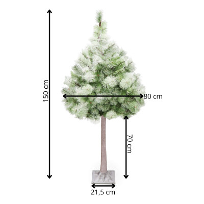 Umelý vianočný LED stromček Borovica - 150cm, 128LED, IP44, teplá biela