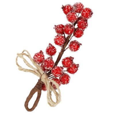 Vetvička s jarabinami na zavesenie 15cm, vianočné dekorácie