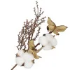 Vetvička s bavlnou 37cm, vianočné dekorácie