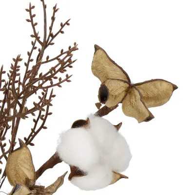 Vetvička s bavlnou 37cm, vianočné dekorácie