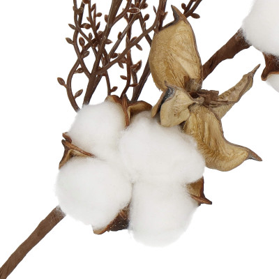 Vetvička s bavlnou 37cm, vianočné dekorácie