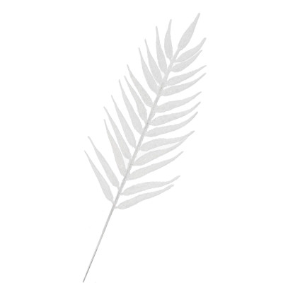 Vetvičky papradie 43cm biele sada 3ks, vianočné dekorácie