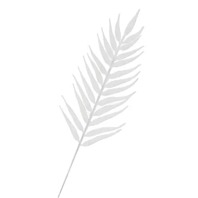 Vetvičky papradie 43cm biele sada 3ks, vianočné dekorácie