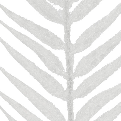 Vetvičky papradie 43cm biele sada 3ks, vianočné dekorácie