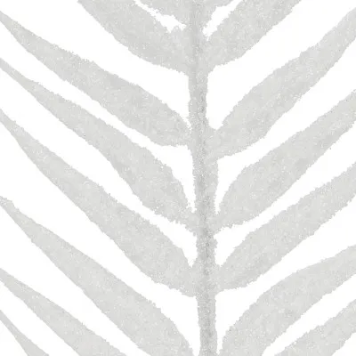 Vetvičky papradie 43cm biele sada 3ks, vianočné dekorácie