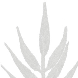 Vetvičky papradie 43cm biele sada 3ks, vianočné dekorácie