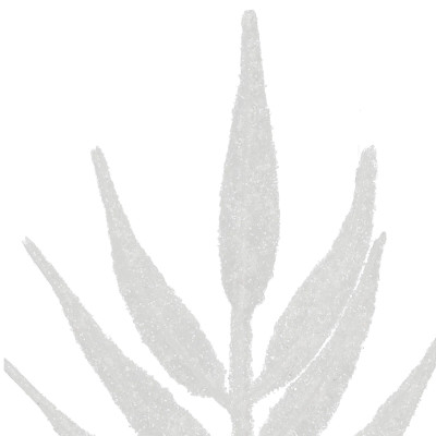 Vetvičky papradie 43cm biele sada 3ks, vianočné dekorácie