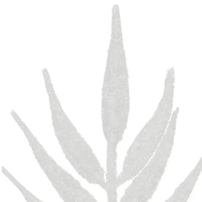 Vetvičky papradie 43cm biele sada 3ks, vianočné dekorácie