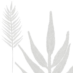 Vetvičky papradie 43cm biele sada 3ks, vianočné dekorácie