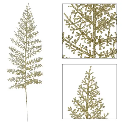 Vetvičky paprade 45cm zlaté sada 3ks, vianočné dekorácie