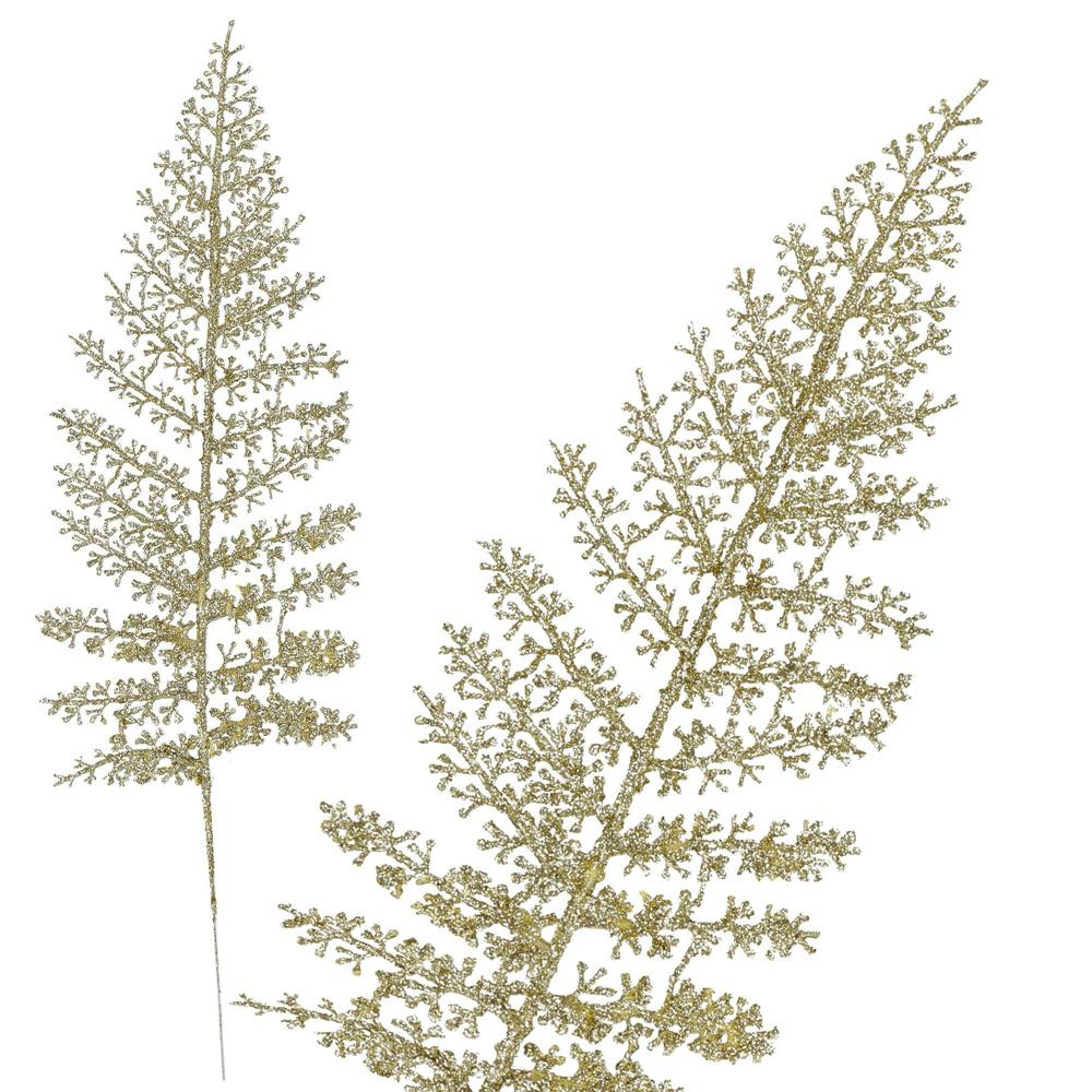Vetvičky paprade 45cm zlaté sada 3ks, vianočné dekorácie