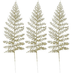 Vetvičky paprade 45cm zlaté sada 3ks, vianočné dekorácie