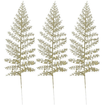 Vetvičky paprade 45cm zlaté sada 3ks, vianočné dekorácie