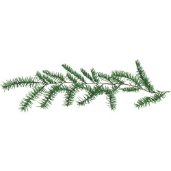 Umelá vetvička smreka 58cm zelená, vianočné dekorácie