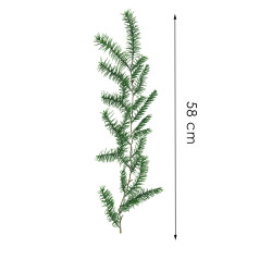 Umelá vetvička smreka 58cm zelená, vianočné dekorácie