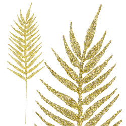 Vetvičky papradie 43cm zlaté sada 3ks, vianočné dekorácie