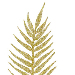 Vetvičky papradie 43cm zlaté sada 3ks, vianočné dekorácie