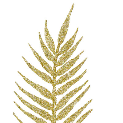 Vetvičky papradie 43cm zlaté sada 3ks, vianočné dekorácie