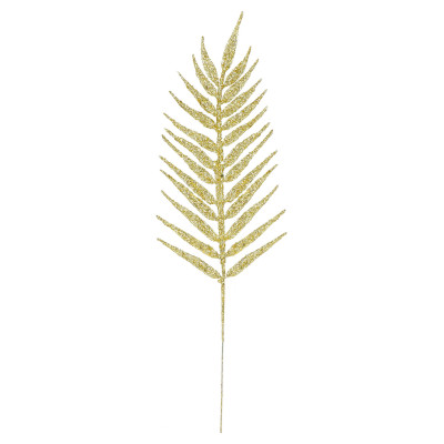 Vetvičky papradie 43cm zlaté sada 3ks, vianočné dekorácie