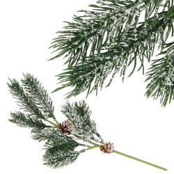 Vetvička jedľa so šiškami 34cm, vianočné dekorácie