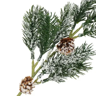 Vetvička jedľa so šiškami 34cm, vianočné dekorácie