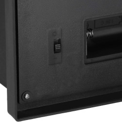 LED krb s efektom horiaceho dreva - 27,5 cm, 3xC, čierna