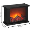 LED krb s efektom horiaceho dreva - 27,5 cm, 3xC, čierna