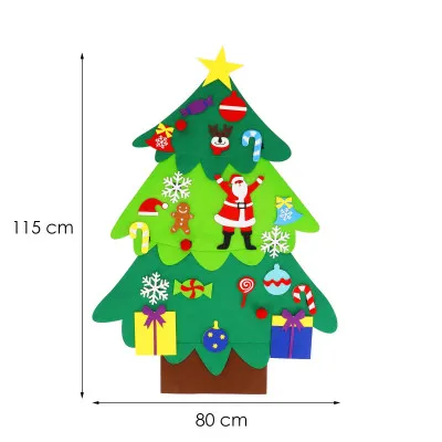 Stromček s ozdobami pre deti 115x80cm, vianočné dekorácie