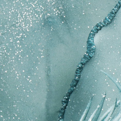 Lotos na stonke 42x74cm tyrkysový, vianočné dekorácie