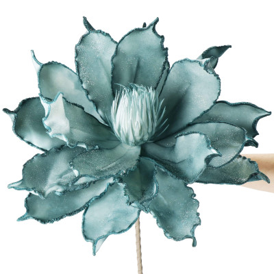 Lotos na stonke 42x74cm tyrkysový, vianočné dekorácie