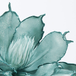 Lotos na stonke 42x74cm tyrkysový, vianočné dekorácie