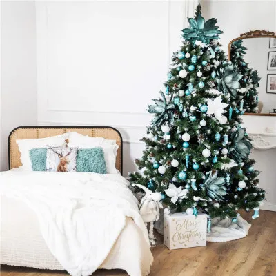 Lotos na stonke 42x74cm tyrkysový, vianočné dekorácie