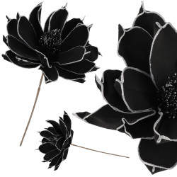 Lotos na stonke 42x74cm čierny, vianočné dekorácie