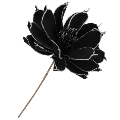 Lotos na stonke 42x74cm čierny, vianočné dekorácie