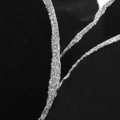 Lotos na stonke 42x74cm čierny, vianočné dekorácie