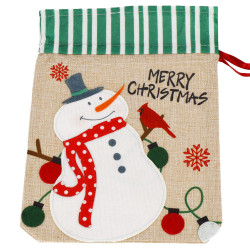 Vianočná taška 28x21,5 cm Snehuliak, vianočné dekorácie