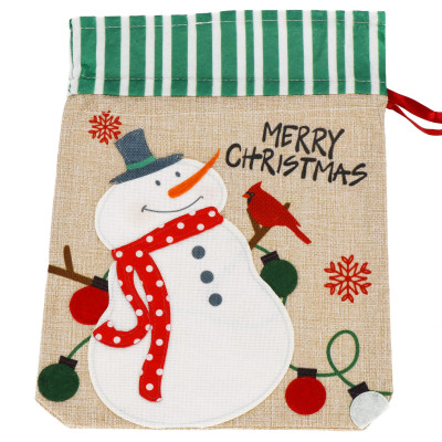 Vianočná taška 28x21,5 cm Snehuliak, vianočné dekorácie