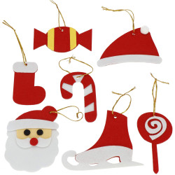 Svietiaci stromček s ozdobami pre deti 75x55cm, vianočné dekorácie