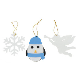 Svietiaci stromček s ozdobami pre deti 75x55cm, vianočné dekorácie