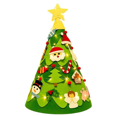 Svietiaci stromček s ozdobami pre deti 75x55cm, vianočné dekorácie