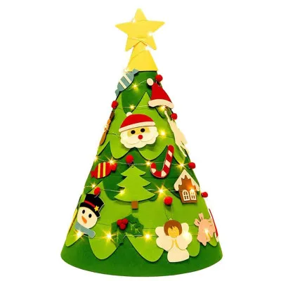 Svietiaci stromček s ozdobami pre deti 75x55cm, vianočné dekorácie