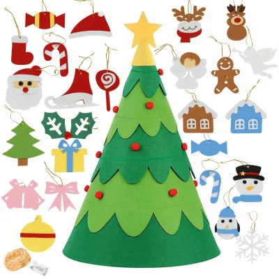 Svietiaci stromček s ozdobami pre deti 75x55cm, vianočné dekorácie