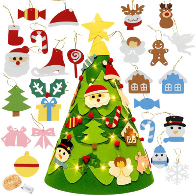 Svietiaci stromček s ozdobami pre deti 75x55cm, vianočné dekorácie