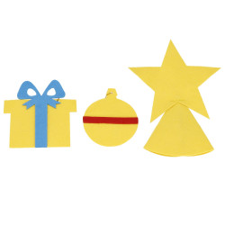 Svietiaci stromček s ozdobami pre deti 75x55cm, vianočné dekorácie