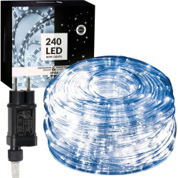 LED svetelná hadica - 10m, 240LED, 8 funkcií, pamäť, IP44, studená biela