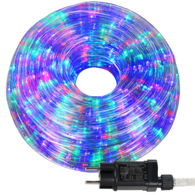 LED svetelná hadica - 10m, 240LED, 8 funkcií, pamäť, IP44, multicolor